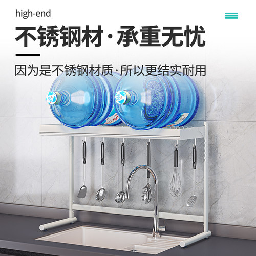 不锈钢厨房洗碗池置物架水槽上方放碗架沥水架碗碟架碗盘收纳神器 - 图3