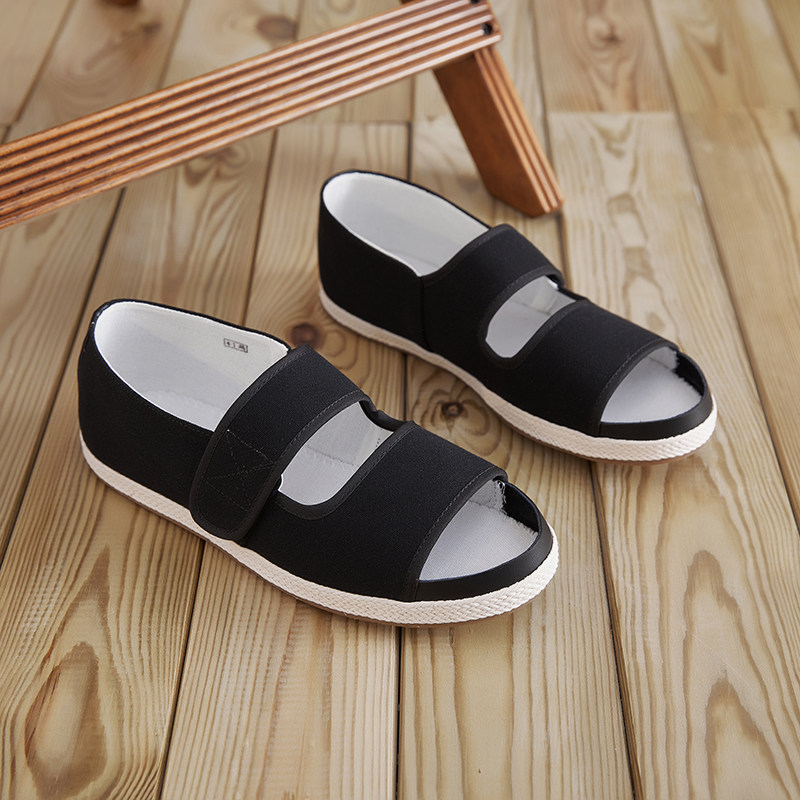 布语堂本草布鞋夏季男女同款汉麻黑色透气舒适外穿平底鞋防滑凉鞋,淘宝优惠券,粉丝福利购,淘宝优惠卷