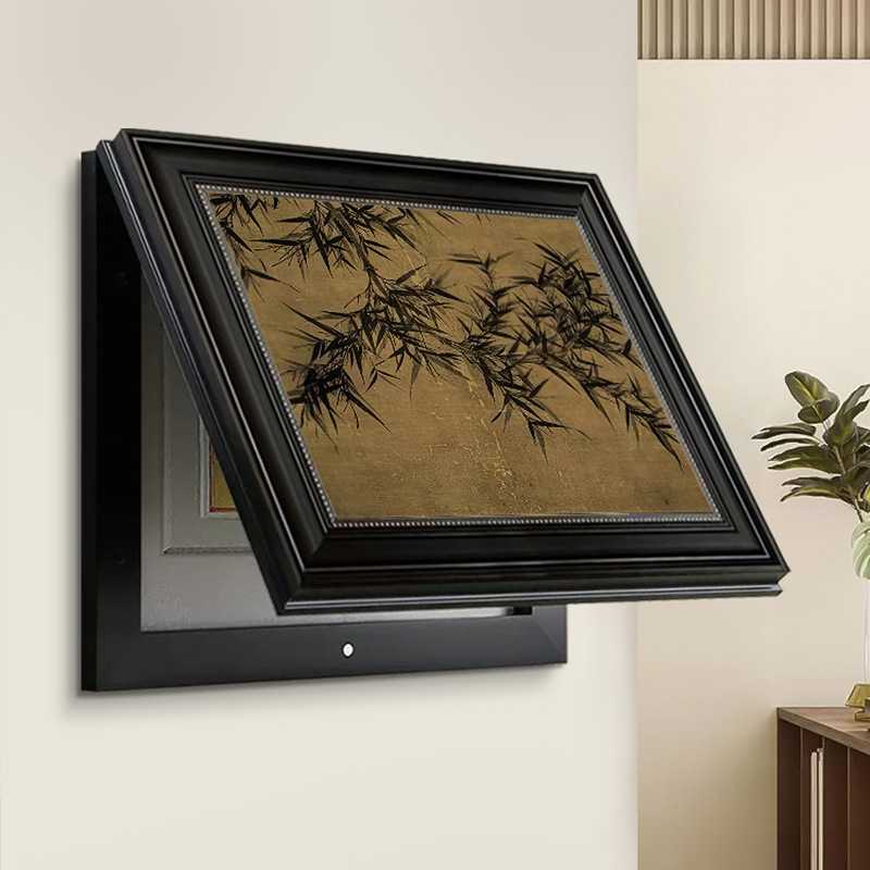 新款直销《墨竹》中古风餐厅客厅电表箱装饰画新中式总开关配电箱 - 图2