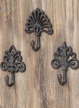 新款直销北欧简约复古铁艺挂钩壁饰衣帽挂钩挂衣钩挂钩家居客厅卧