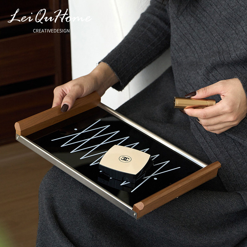 LeiQuHom轻奢香薰托盘长方形玄关钥匙化妆品收纳装首饰品桌面摆件,淘宝优惠券,粉丝福利购,淘宝优惠卷