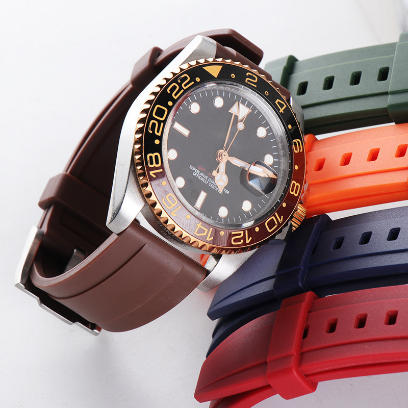 硅胶代用劳力士欧米茄万国橡胶表带 中福瑞手表配件