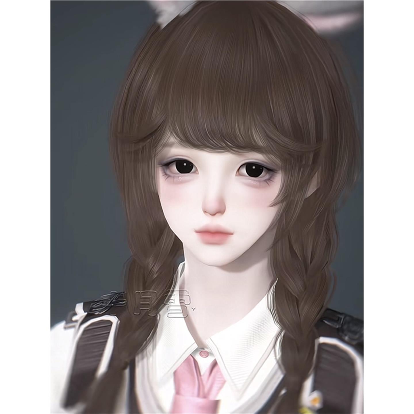 发2 十月雪 凋零 米妮朵 逆水寒手游捏脸女通用 - 图0