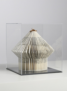 新中式折纸艺术亚克力展示盒摆件样板间客厅售楼处博古架软装饰品