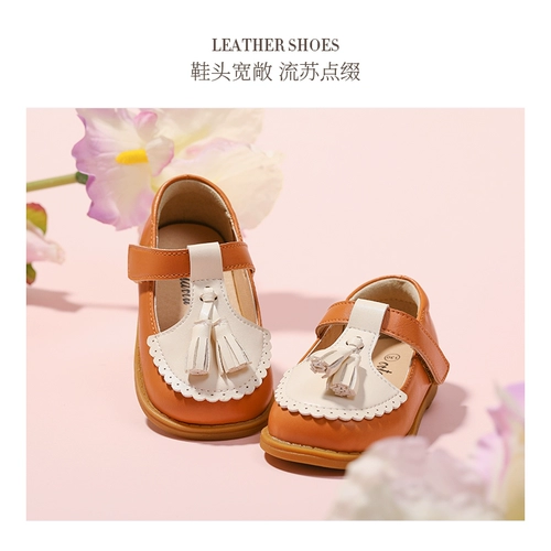 Модные туфли, детская обувь для принцессы для кожаной обуви, осенние, в западном стиле