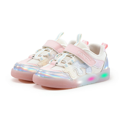 卡特兔儿童休闲灯鞋2025年春板鞋