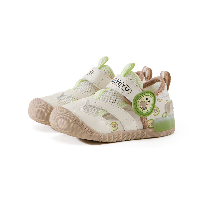 卡特兔儿童学步鞋2025夏季新款男童软底学步鞋网面防滑女童机能鞋