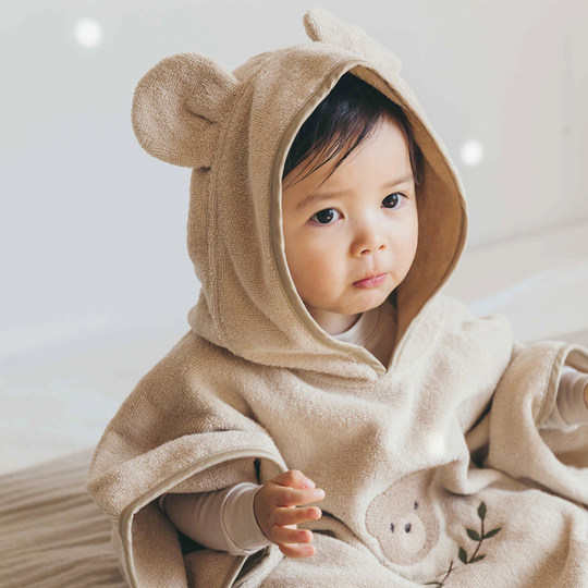 Super absorbent bath towel cloak cotton gauze quick drying