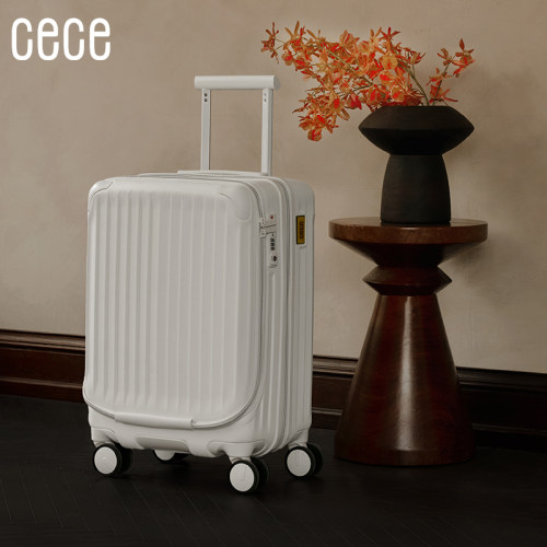 【新品】CECE轻量化前开仓便携登机行李箱可扩展大容量旅行密码箱 - 图1