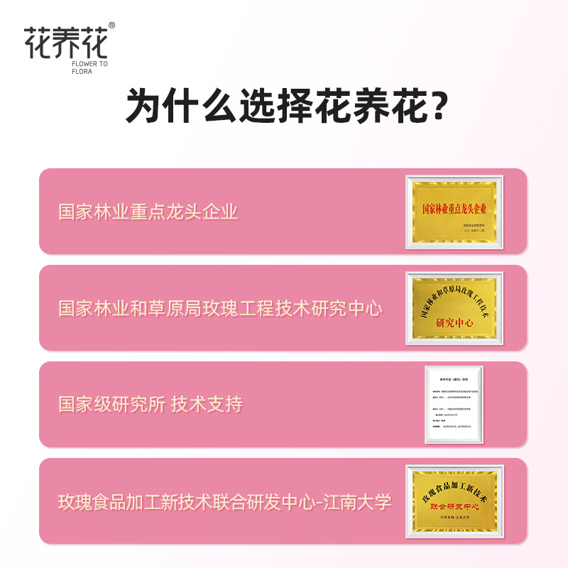 花养花冻干玫瑰花茶联名款礼盒大朵平阴重瓣玫瑰礼盒平阴玫瑰花茶-图3