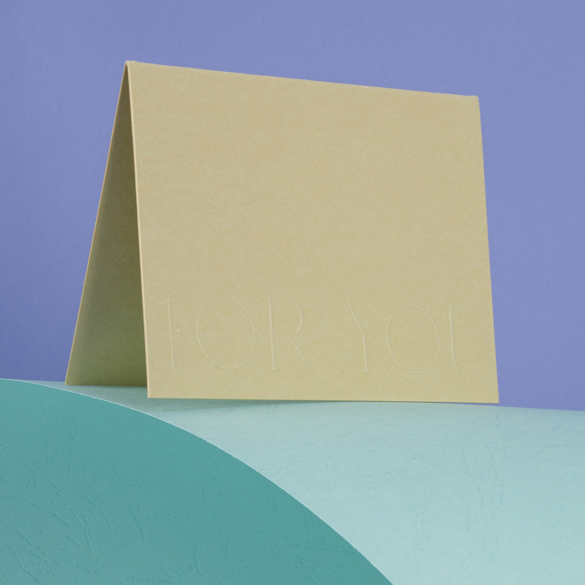 High-end embossed English solid color greeting card postcard