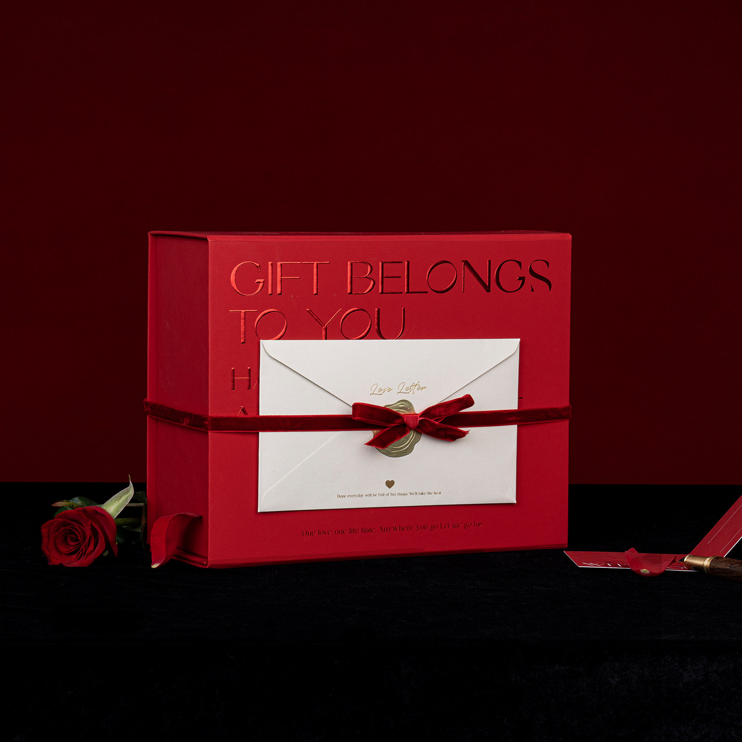 幸福礼赞高档红色礼盒空盒礼物盒情人节结婚伴娘生日礼品包装盒子,淘宝优惠券,粉丝福利购,淘宝优惠卷