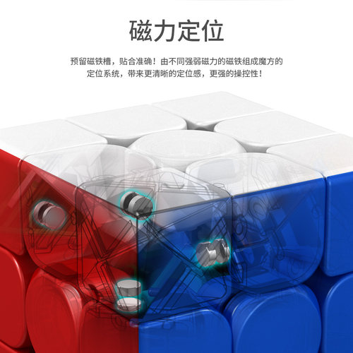 魔域文化魔方三阶磁力版rs3mv5二阶四阶v5顺滑专业比赛专用块儿童 - 图1