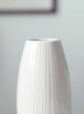 新款直销 简约现代陶瓷花瓶 白色陶瓷花瓶创意 欧式客厅装饰品摆