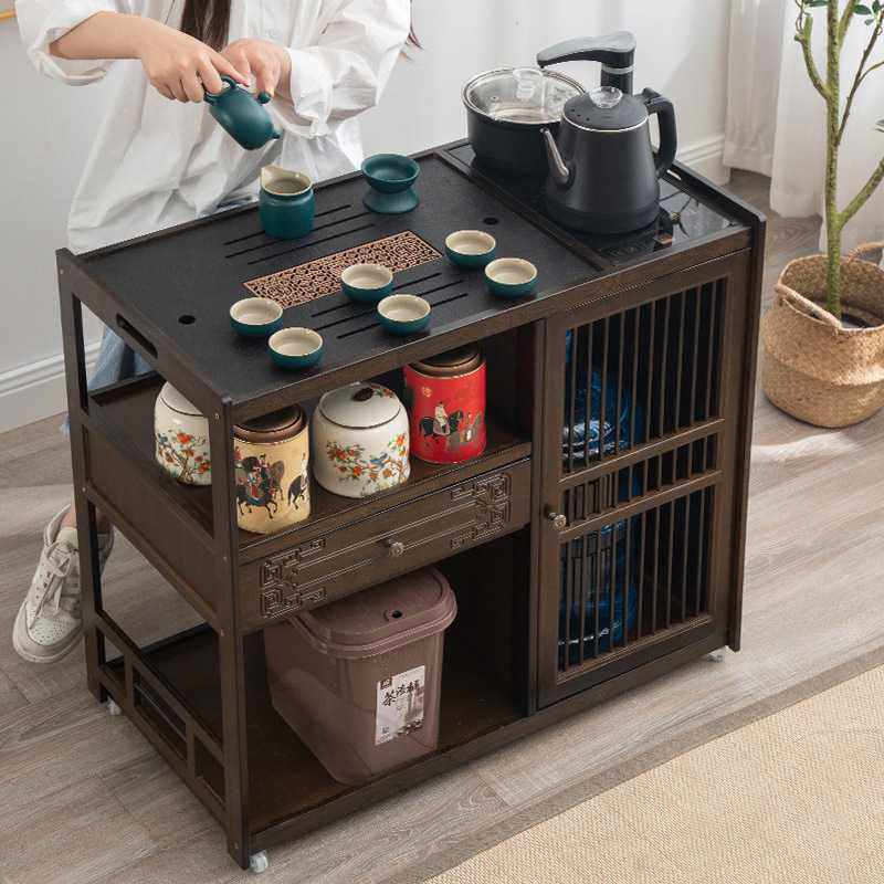 新款直销移动茶水柜家用茶台茶桌小茶车茶几边几茶具盘套装烧水壶,淘宝优惠券,粉丝福利购,淘宝优惠卷