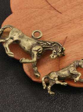 新款直销十二生肖铜马摆件黄铜工艺品办公室桌面装饰马到成功挂件