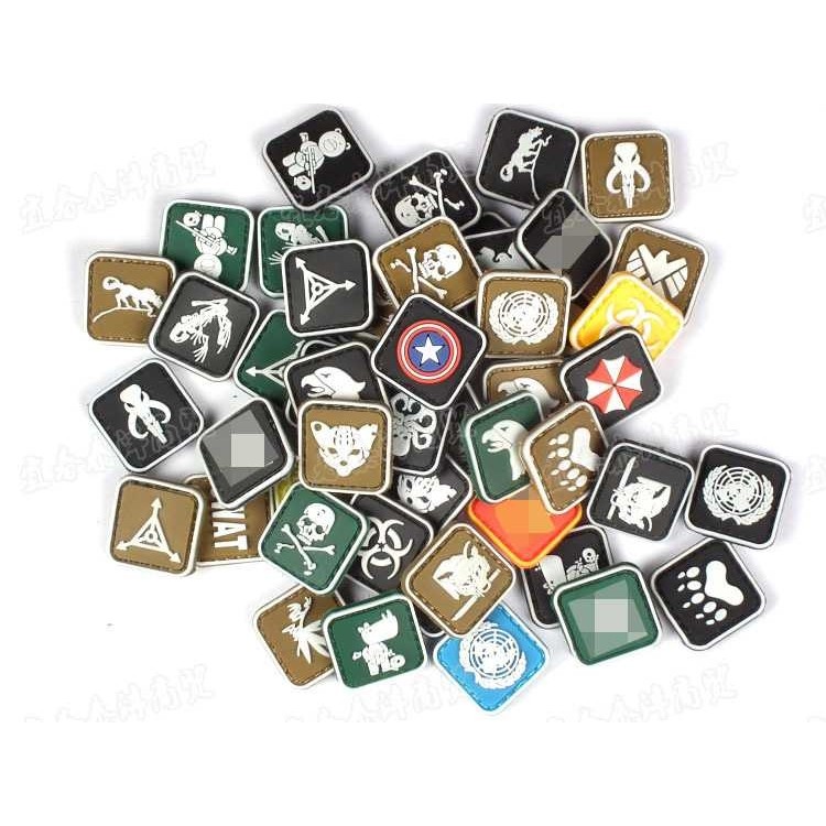 新款直销夜光迷你魔术贴章 PVC免洗胶贴臂章 户外战术包贴各种配,淘宝优惠券,粉丝福利购,淘宝优惠卷