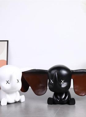 新款直销现代创意小飞象雕塑摆件样板间酒店家居客厅电视柜电视柜