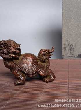 新款直销铜龙龟摆件仿古龙龟摆件居家客厅办公室玄关 工艺品摆件