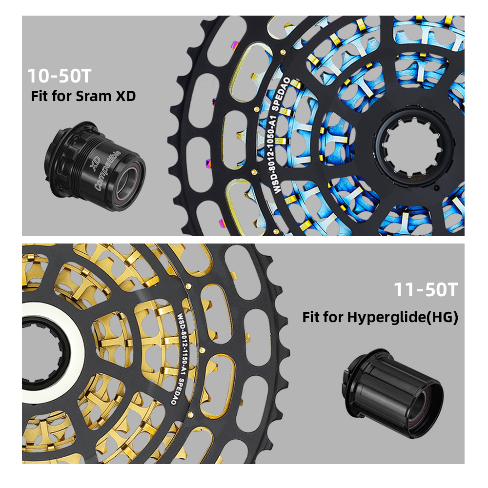 SPEDAO狮璐 12速山地车飞轮自行车一体镂空飞轮10-50T/11-50T-图1