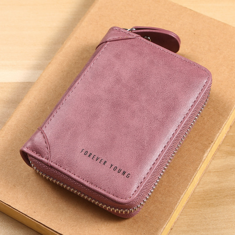 复古女式新款多卡位防消磁装卡片包 嘉朗普卡包