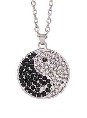 太极八卦项链夏季新款中国风新中式百搭男女情侣阴阳两极拼接吊坠