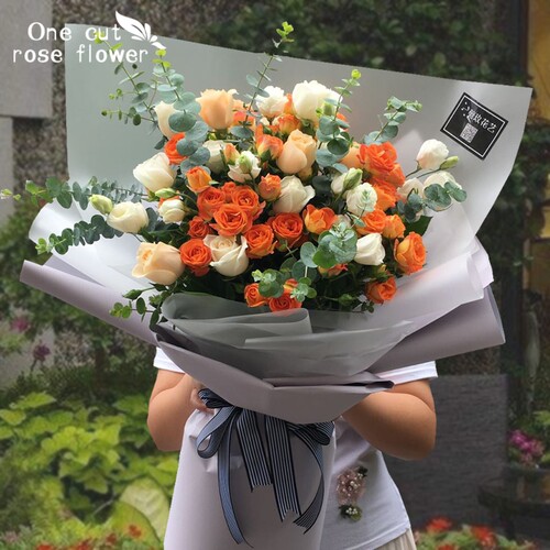 杭州鲜花速递同城玫瑰花绣球桔梗花混搭花束生日订送花店上门爱人 - 图2