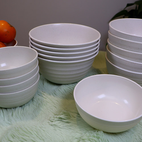 麦秸秆一次性餐具一次性碗汤碗饭碗家用可降解碗 加厚大碗野餐碗 - 图3