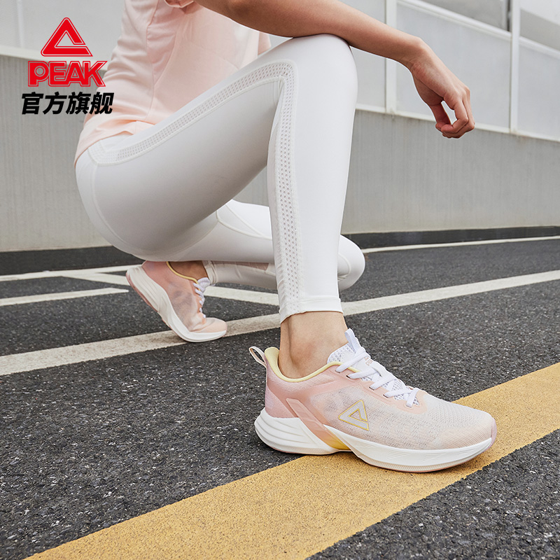 匹克轻弹跑步鞋女春季新款女鞋网面透气跑鞋女款减震运动休闲鞋子