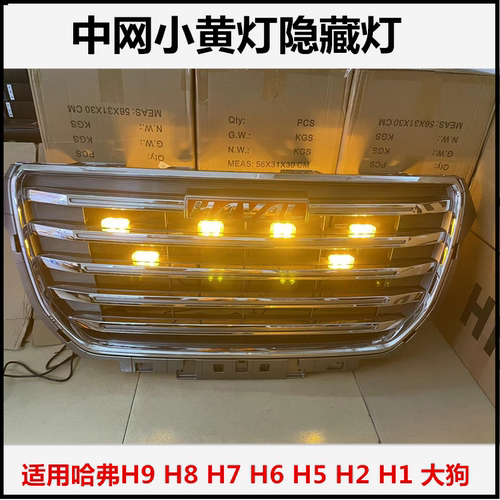 适用哈弗佛大狗H9 H6 H7 H8H2 led中网l小黄灯防雾装饰氛围灯日行 - 图3