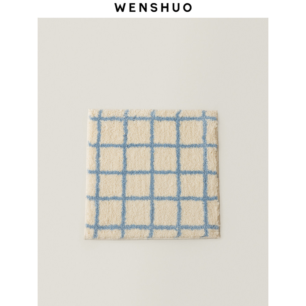 WENSHUO plaid tufted anti-slip chair cushion to prevent cold