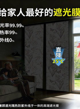 窗户遮光贴纸玻璃窗防窥膜