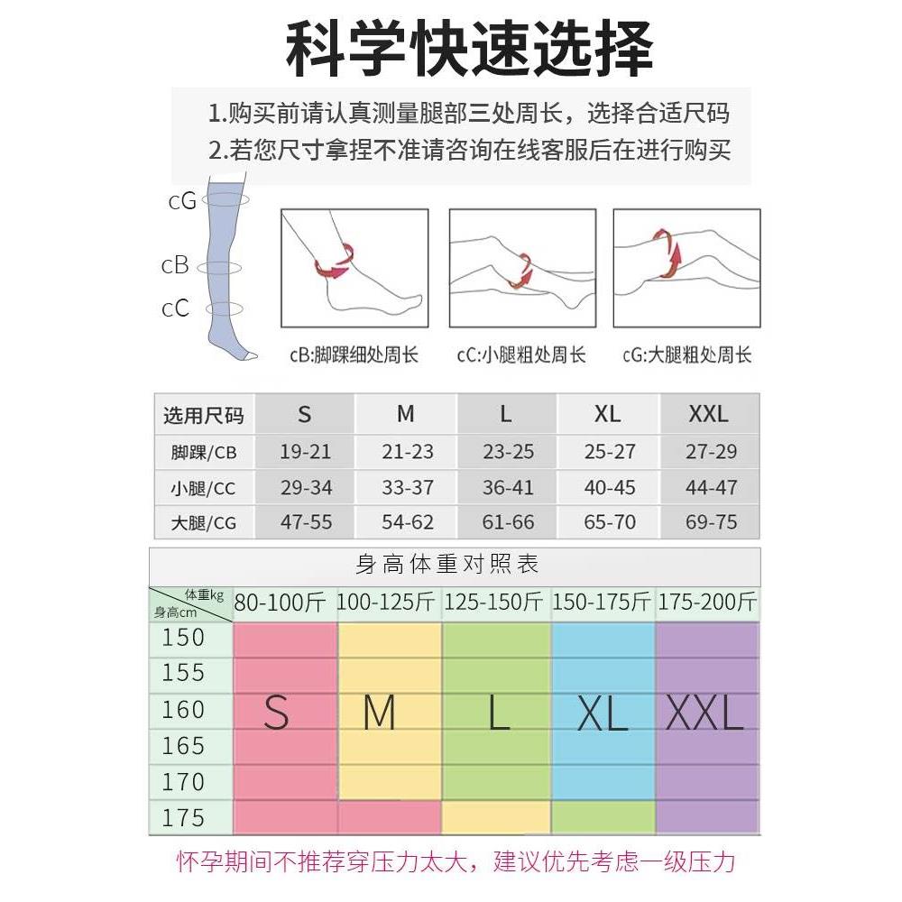 加绒加厚预防静脉曲张弹力袜医疗治疗型二级医用医护款血栓-图2