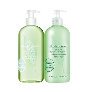 【自营】伊丽莎白雅顿绿茶香氛沐浴露500ml+身体乳500ml套装滋养