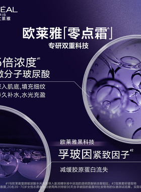 【自营】欧莱雅零点霜熬夜面霜复颜玻尿酸抗皱补水保湿淡化细纹