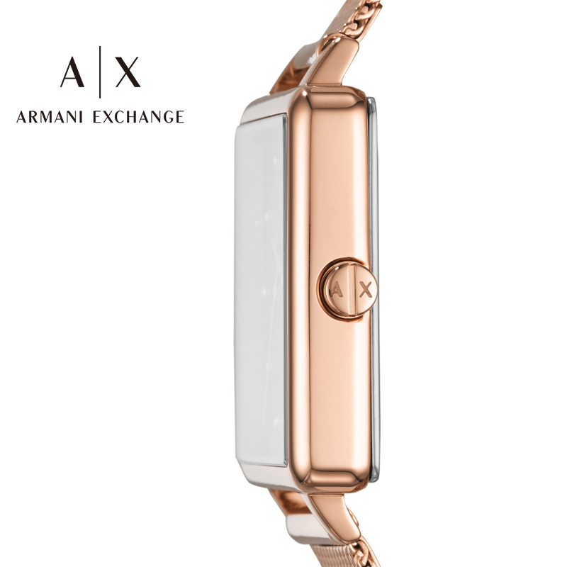 【直营】Armani Exchange腕表石英女表钢表带欧美腕表AX5802