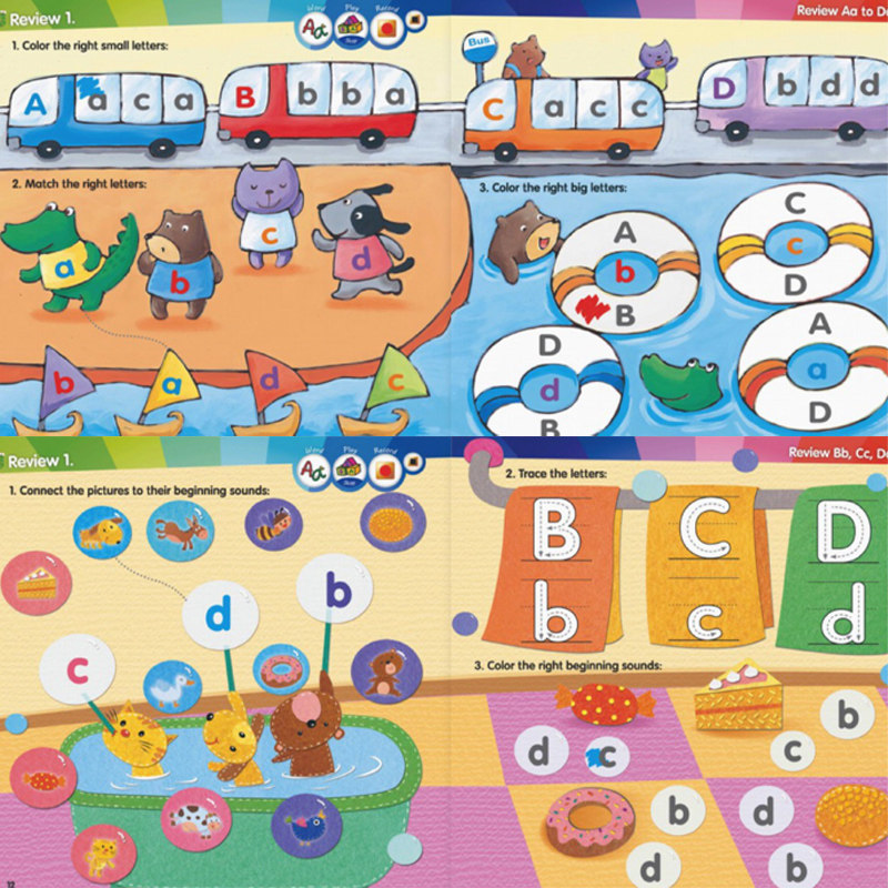 【自营】幼儿英语自然拼读love phonics 字母拼写拼读 The alphabet 26个字母 3-6岁学前入门英语phonics发音启蒙教材
