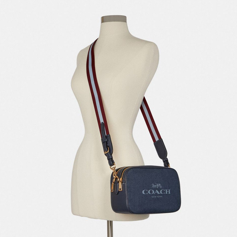 【自营】coach女士jes深蓝色单肩包 天猫国际自营全球超级店女士包袋