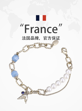 珍珠鱼尾手链女小香风高级感手饰