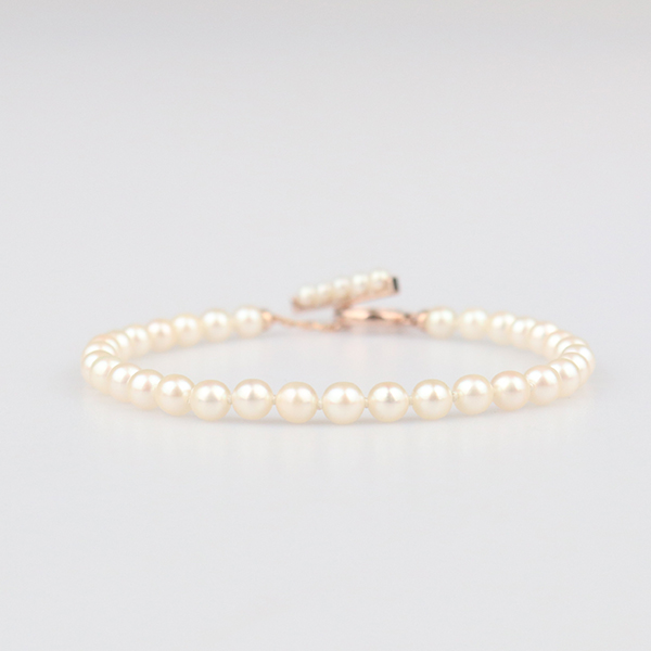 【自营】中古95新TASAKI塔思琦Petit海水珍珠串珠手链750樱花金 - 图1