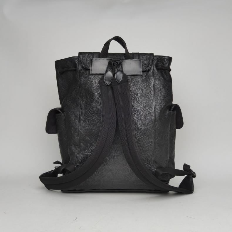 【自营】中古95新LV/路易威登双肩包Christopher双肩包黑色皮革C - 图3