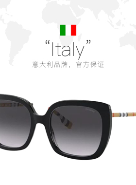 【自营】Burberry BE4323 38538G方形太阳镜女款黑色时尚遮阳镜