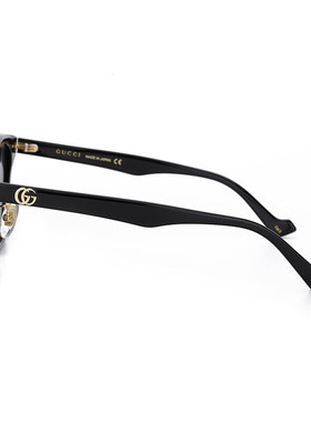 【自营】古驰太阳眼镜时尚舒适黑色方形框防晒遮阳墨镜GG1000SK