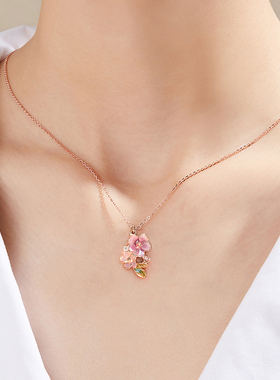 OSEWAYA女和风花朵细锁骨链