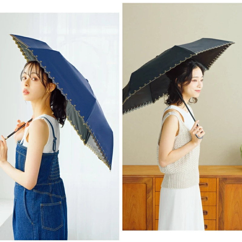 【自营】Wpc.日系刺绣星星太阳小巧遮光遮热晴雨两用防晒伞雨伞