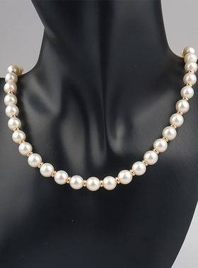 【自营】中古95新TASAKI塔思琦海水珍珠金环串珠项链92546cm