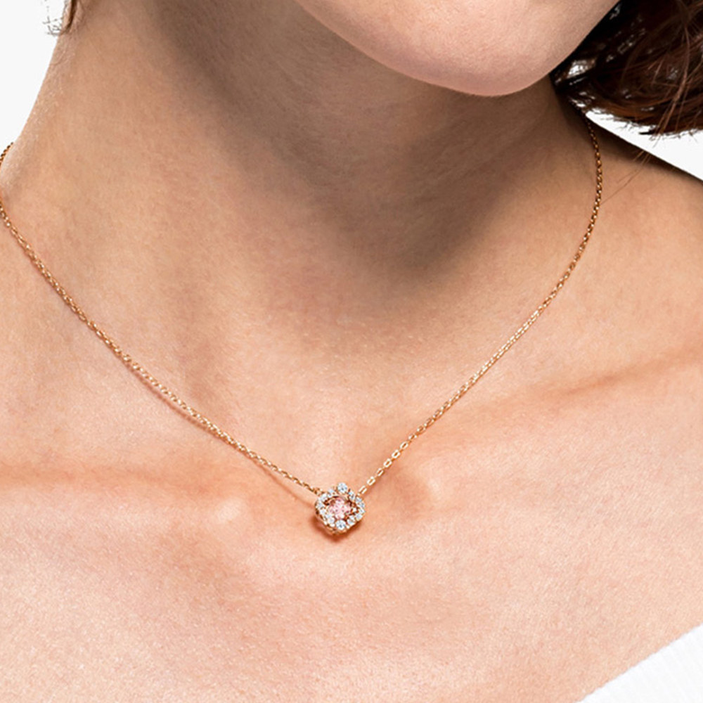 【自营】Swarovski/施华洛世奇跳动的心四叶草造型女项链钻石小众