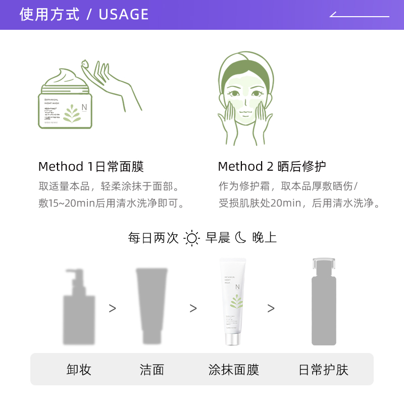 【自营】MKMAKANE百奈子双萃熬夜修护面膜提亮肤色补水保湿60g