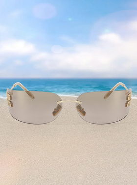 【自营】MIUMIU/缪缪女款太阳镜一片式窄款时尚墨镜OMUA51S