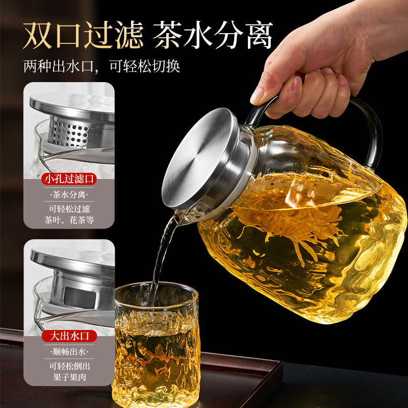 【自营】玻璃冰箱冷水壶凉水杯桶冷泡茶壶家用大容量耐高温储水壶,淘宝优惠券,粉丝福利购,淘宝优惠卷